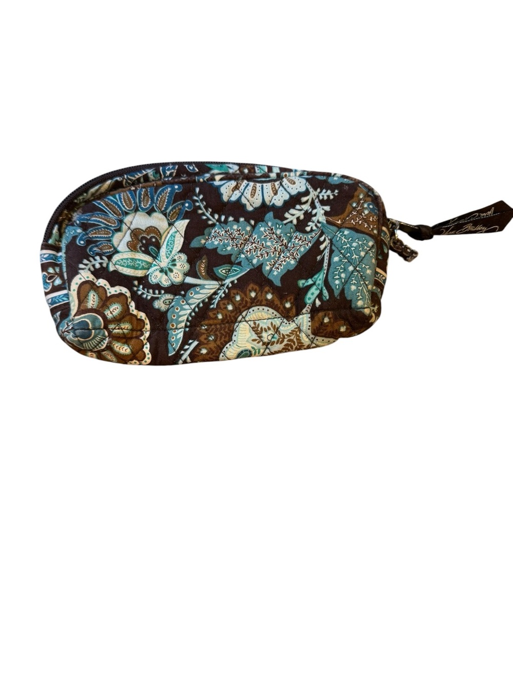 Vera Bradley Java Blue Quilted Cosmetic Bag